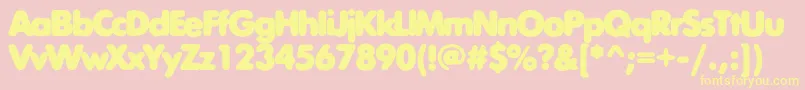 Exposurethreec Font – Yellow Fonts on Pink Background