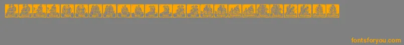 Monats Font – Orange Fonts on Gray Background