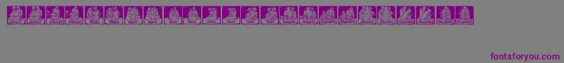 Шрифт Monats – фиолетовые шрифты на сером фоне