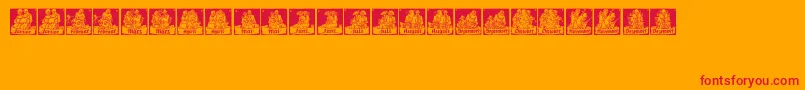Подробнее о шрифте Monats Шрифт Monats – красные шрифты на оранжевом фоне