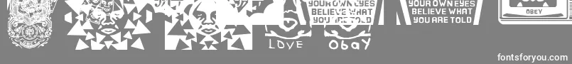 ObeypearsCaps Font – White Fonts on Gray Background