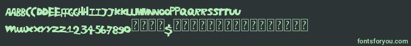 Hearthole Font – Green Fonts on Black Background