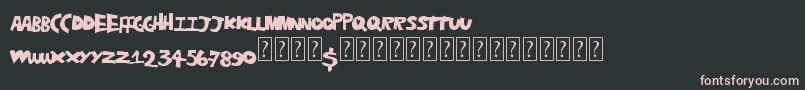 Hearthole Font – Pink Fonts on Black Background