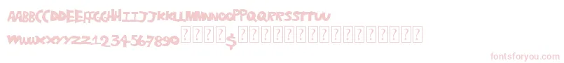 Hearthole Font – Pink Fonts on White Background