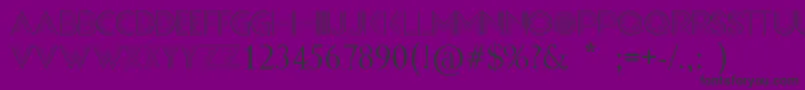 フォントConfessions – 紫の背景に黒い文字