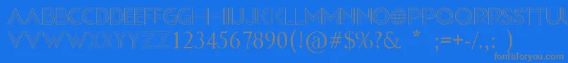 Confessions-Schriftart – Graue Schriften auf blauem Hintergrund