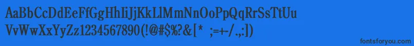 BackroadCondBold Font – Black Fonts on Blue Background
