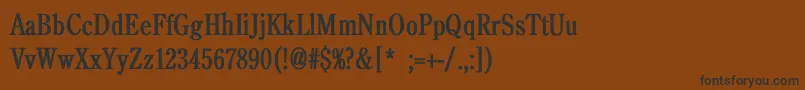 Więcej informacji o czcionce BackroadCondBold Czcionka BackroadCondBold – czarne czcionki na brązowym tle