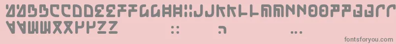 Pokopen Font – Gray Fonts on Pink Background
