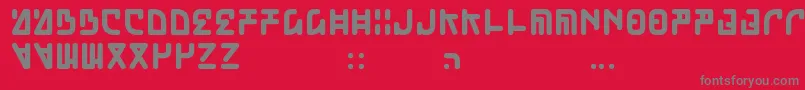 Pokopen Font – Gray Fonts on Red Background