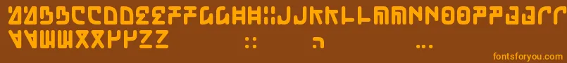 Шрифт Pokopen – оранжевые шрифты на коричневом фоне