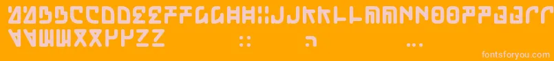 Pokopen Font – Pink Fonts on Orange Background