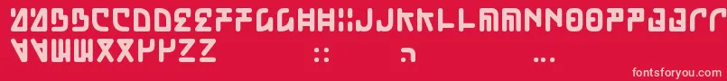 Pokopen Font – Pink Fonts on Red Background
