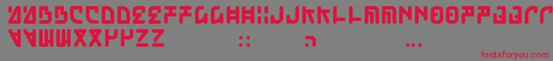 Pokopen-Schriftart – Rote Schriften auf grauem Hintergrund