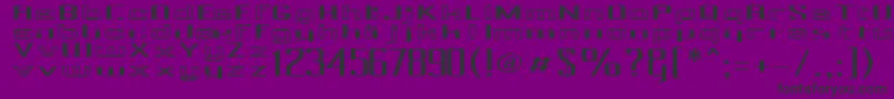 Шрифт PecotCombined – чёрные шрифты на фиолетовом фоне
