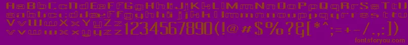 フォントPecotCombined – 紫色の背景に茶色のフォント