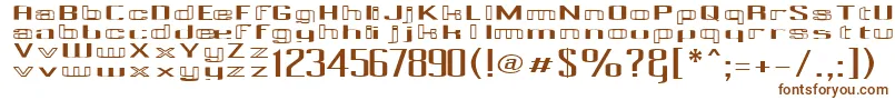 Шрифт PecotCombined – коричневые шрифты на белом фоне