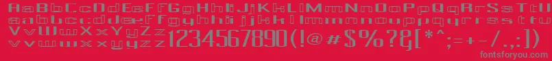 PecotCombined Font – Gray Fonts on Red Background