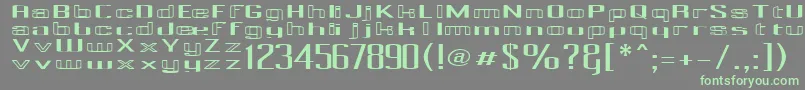PecotCombined Font – Green Fonts on Gray Background