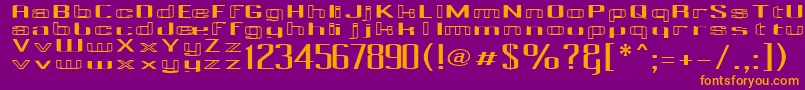 Шрифт PecotCombined – оранжевые шрифты на фиолетовом фоне