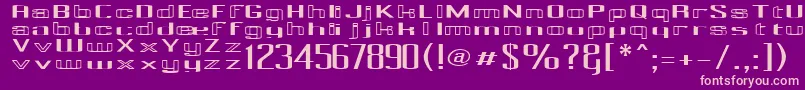 Шрифт PecotCombined – розовые шрифты на фиолетовом фоне