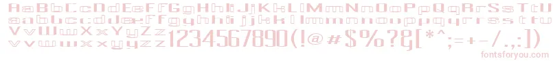 PecotCombined-Schriftart – Rosa Schriften auf weißem Hintergrund