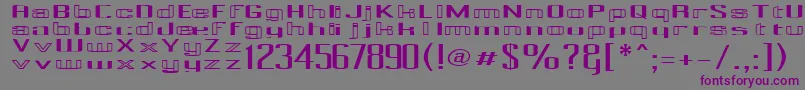 PecotCombined Font – Purple Fonts on Gray Background