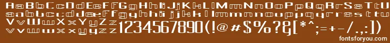 フォントPecotCombined – 茶色の背景に白い文字