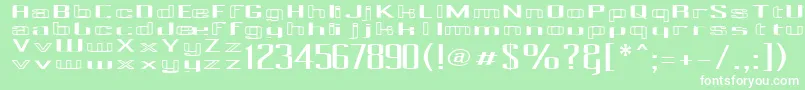 Шрифт PecotCombined – белые шрифты на зелёном фоне