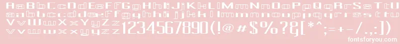 PecotCombined Font – White Fonts on Pink Background