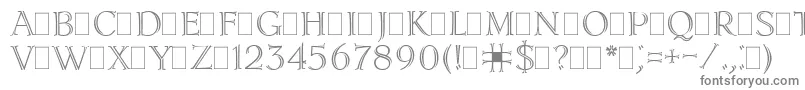 フォントLidiaPlain.001.001 – 白い背景に灰色の文字