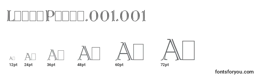 LidiaPlain.001.001 Font Sizes