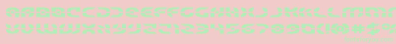 Starfighterboldexpand Font – Green Fonts on Pink Background