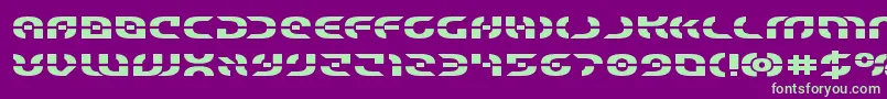 Starfighterboldexpand Font – Green Fonts on Purple Background