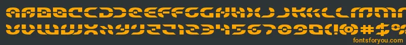 Starfighterboldexpand Font – Orange Fonts on Black Background