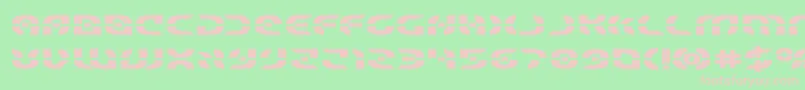 Starfighterboldexpand Font – Pink Fonts on Green Background