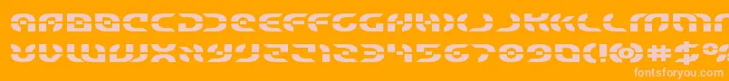 Starfighterboldexpand Font – Pink Fonts on Orange Background