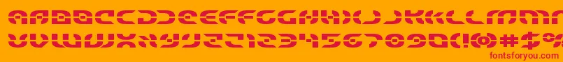 Starfighterboldexpand Font – Red Fonts on Orange Background