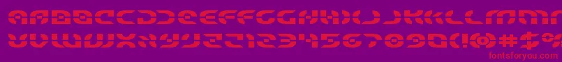 Starfighterboldexpand Font – Red Fonts on Purple Background