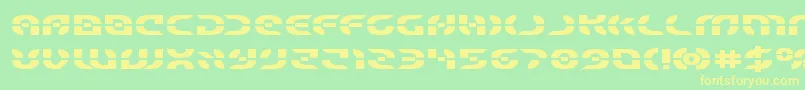 Starfighterboldexpand Font – Yellow Fonts on Green Background
