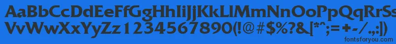 QuadratDemibold Font – Black Fonts on Blue Background