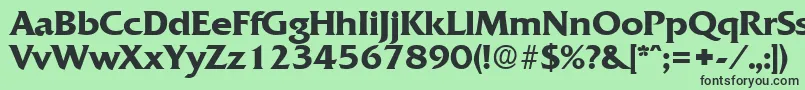 フォントQuadratDemibold – 緑の背景に黒い文字