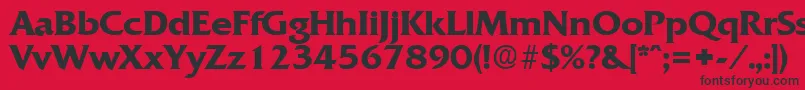 QuadratDemibold Font – Black Fonts on Red Background