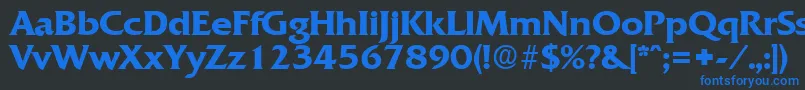QuadratDemibold Font – Blue Fonts on Black Background