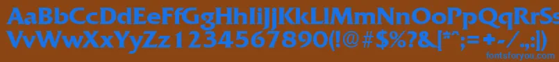 Подробнее о шрифте QuadratDemibold Шрифт QuadratDemibold – синие шрифты на коричневом фоне