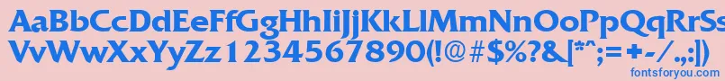 QuadratDemibold Font – Blue Fonts on Pink Background