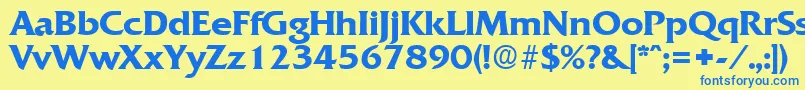 QuadratDemibold Font – Blue Fonts on Yellow Background