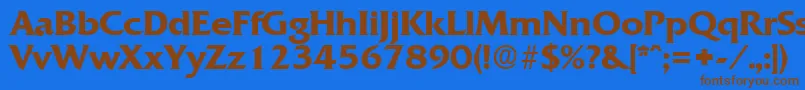 fuente QuadratDemibold – Fuentes Marrones Sobre Fondo Azul