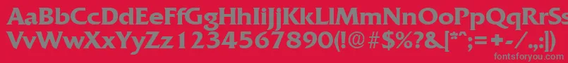 QuadratDemibold Font – Gray Fonts on Red Background