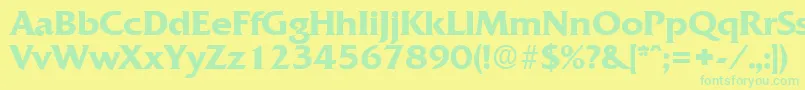 QuadratDemibold Font – Green Fonts on Yellow Background
